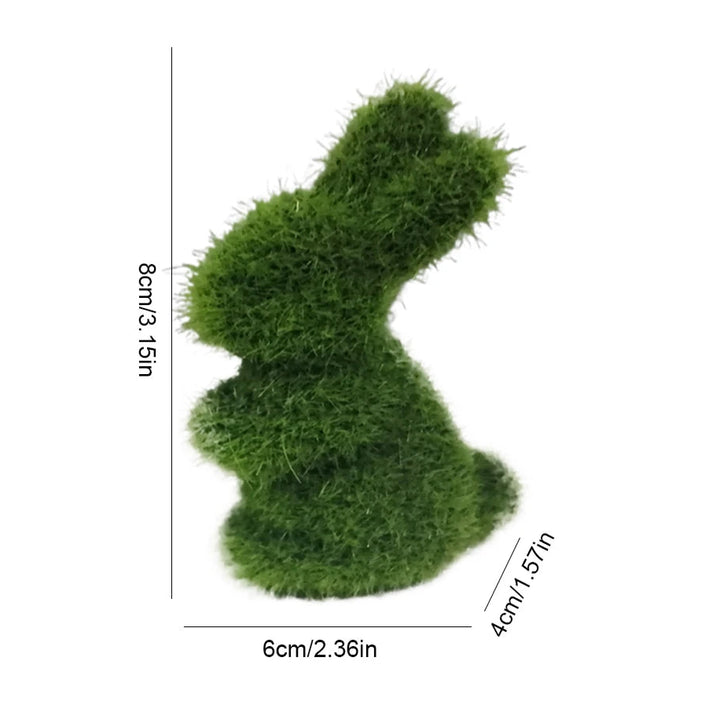 Green faux moss bunny rabbit