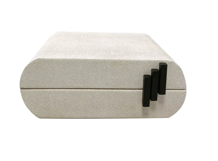 small faux shagreen storage box