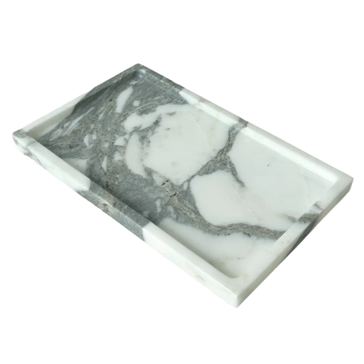 small white marble decorative tray