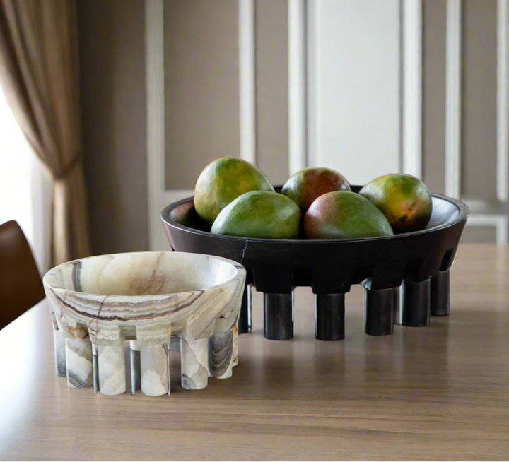 Pale Green Calacatta Verde Marble Sculptural Bowl